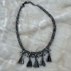 Silver statement necklace